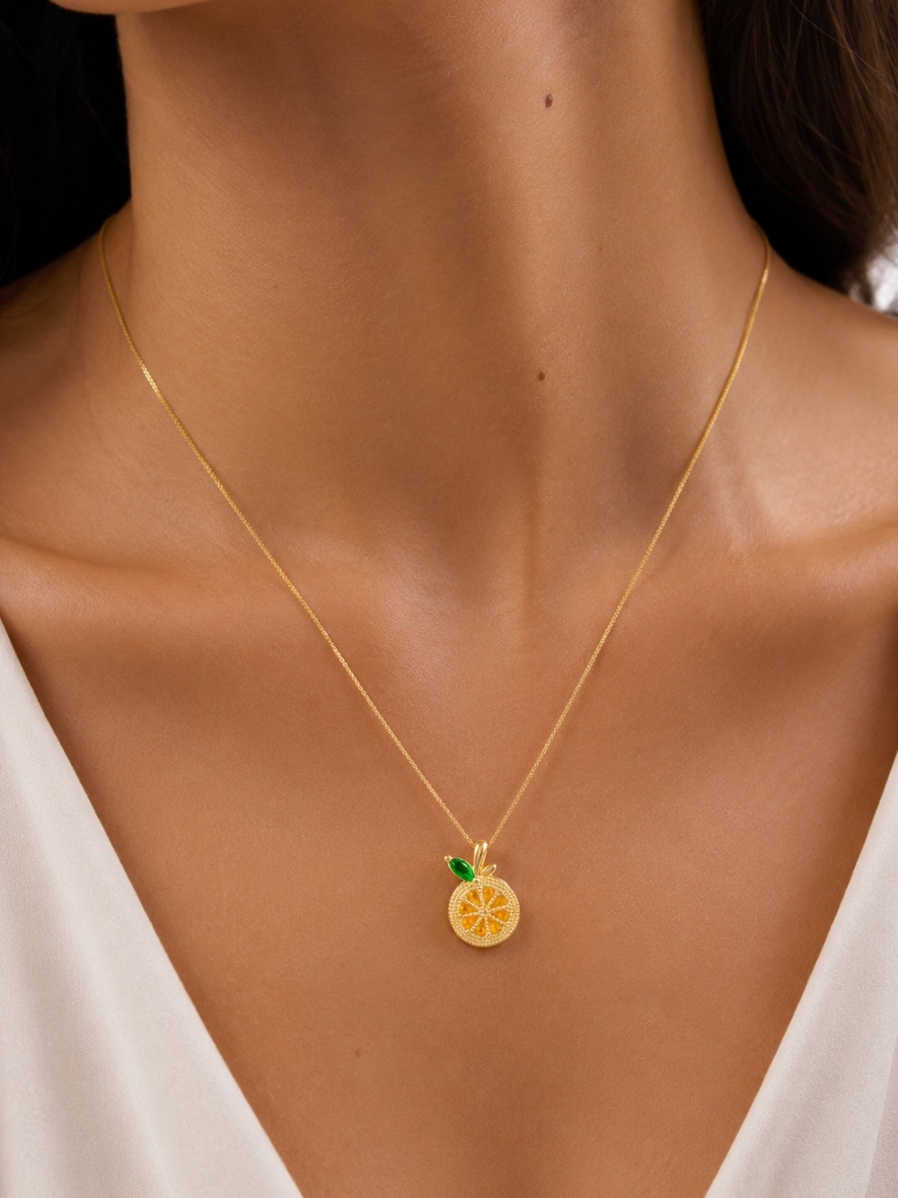 14k Orange Pendant - Picture 3 of 11